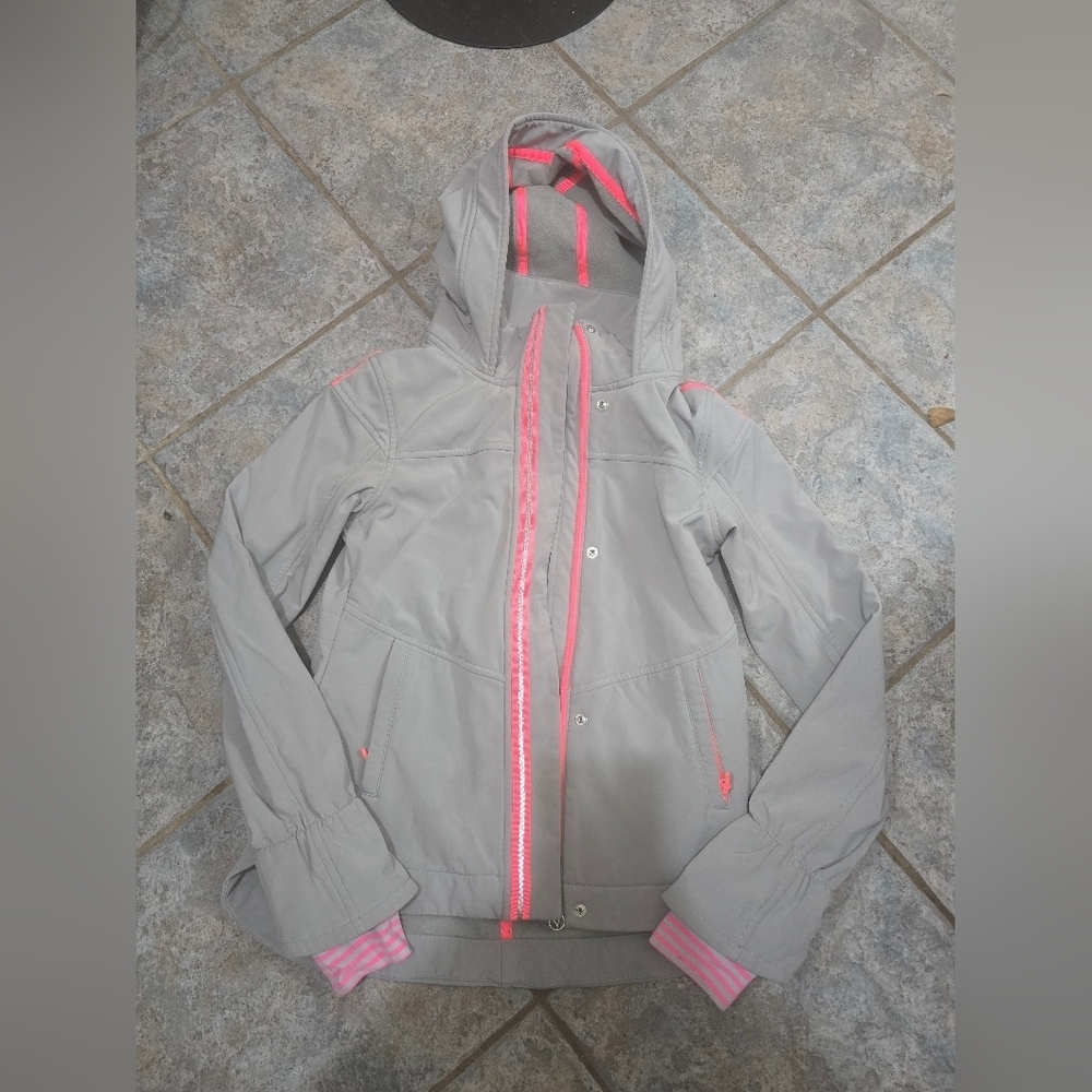 Ivivva Gray Jacket with Pink Accents